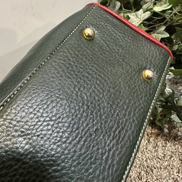 La Tour Eiffel 1887 Leather Color block Satchel Handbag red blue green brown - Picture 11 of 13